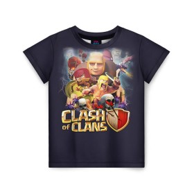 Детская футболка 3D с принтом Clash of clans 2 в Белгороде, 100% гипоаллергенный полиэфир | прямой крой, круглый вырез горловины, длина до линии бедер, чуть спущенное плечо, ткань немного тянется | clash of clans | игры | клэш оф кланс