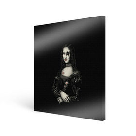 Холст квадратный с принтом Мона Лиза Kiss в Белгороде, 100% ПВХ |  | джин симмонс | картина | пол стэнли | эйс фрейли