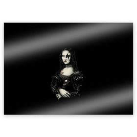 Поздравительная открытка с принтом Мона Лиза Kiss в Белгороде, 100% бумага | плотность бумаги 280 г/м2, матовая, на обратной стороне линовка и место для марки
 | Тематика изображения на принте: джин симмонс | картина | пол стэнли | эйс фрейли