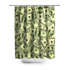 Штора 3D для ванной с принтом Benjamin Franklin в Белгороде, 100% полиэстер | плотность материала — 100 г/м2. Стандартный размер — 146 см х 180 см. По верхнему краю — пластиковые люверсы для креплений. В комплекте 10 пластиковых колец | 3d | benjamin franklin | америка | богатство | валюта | денежные купюры | деньги | доллар | зеленые | сша | текстуры