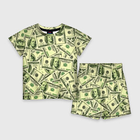 Детский костюм с шортами 3D с принтом Benjamin Franklin в Белгороде,  |  | Тематика изображения на принте: 3d | benjamin franklin | америка | богатство | валюта | денежные купюры | деньги | доллар | зеленые | сша | текстуры