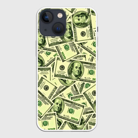 Чехол для iPhone 13 mini с принтом Benjamin Franklin в Белгороде,  |  | Тематика изображения на принте: 3d | benjamin franklin | америка | богатство | валюта | денежные купюры | деньги | доллар | зеленые | сша | текстуры