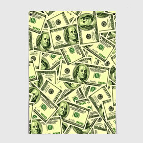 Постер с принтом Benjamin Franklin в Белгороде, 100% бумага
 | бумага, плотность 150 мг. Матовая, но за счет высокого коэффициента гладкости имеет небольшой блеск и дает на свету блики, но в отличии от глянцевой бумаги не покрыта лаком | 3d | benjamin franklin | америка | богатство | валюта | денежные купюры | деньги | доллар | зеленые | сша | текстуры