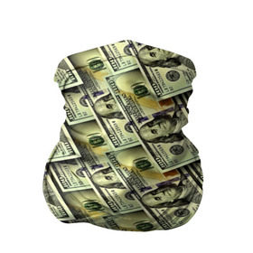 Бандана-труба 3D с принтом Деньги в Белгороде, 100% полиэстер, ткань с особыми свойствами — Activecool | плотность 150‒180 г/м2; хорошо тянется, но сохраняет форму | Тематика изображения на принте: 3d | benjamin franklin | америка | богатство | валюта | денежные купюры | деньги | доллар | зеленые | сша | текстуры