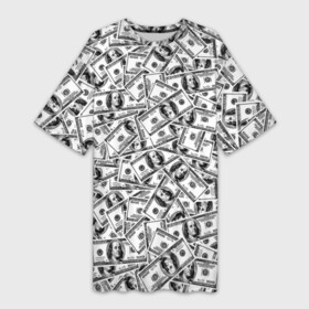 Платье-футболка 3D с принтом Benjamin Franklin в Белгороде,  |  | Тематика изображения на принте: 3d | benjamin franklin | америка | богатство | валюта | денежные купюры | деньги | доллар | зеленые | сша | текстуры