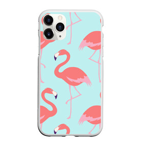 Чехол для iPhone 11 Pro матовый с принтом Flamingos pattern в Белгороде, Силикон |  | Тематика изображения на принте: animals | beautiful | bird | birds | birdy | blue | color | flamingo | nature | wild | белое | голубое | животные | красивое | красота | милое | природа | птица | птицы | птичка | птички | синее | фламинго | цвет | яркое