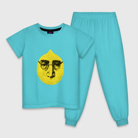Детская пижама хлопок с принтом John Lemon карандашем в Белгороде, 100% хлопок |  брюки и футболка прямого кроя, без карманов, на брюках мягкая резинка на поясе и по низу штанин
 | john lennon | the beatles | битлз | джон леннон | лимон