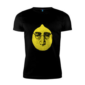 Мужская футболка премиум с принтом John Lemon карандашем в Белгороде, 92% хлопок, 8% лайкра | приталенный силуэт, круглый вырез ворота, длина до линии бедра, короткий рукав | john lennon | the beatles | битлз | джон леннон | лимон