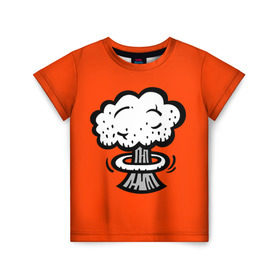 Детская футболка 3D с принтом Bomb в Белгороде, 100% гипоаллергенный полиэфир | прямой крой, круглый вырез горловины, длина до линии бедер, чуть спущенное плечо, ткань немного тянется | 3d | smoke | бомба | война | грибок | дым | огонь | ядерный взрыв