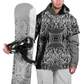Накидка на куртку 3D с принтом Железные Цветы в Белгороде, 100% полиэстер |  | Тематика изображения на принте: 3d | абстракция | абстракция красок | арт | краска | металл | прикольные | текстура | штрихи