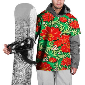 Накидка на куртку 3D с принтом Узор из цветов в Белгороде, 100% полиэстер |  | Тематика изображения на принте: 3d | арт | астры | красные | ромашки | узор | цветы
