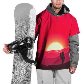 Накидка на куртку 3D с принтом Gorgeous sunset в Белгороде, 100% полиэстер |  | Тематика изображения на принте: 3d | арт | дикий запад | закат | кактус | природа | солнце