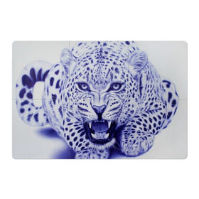 Магнитный плакат 3Х2 с принтом Леопард в Белгороде, Полимерный материал с магнитным слоем | 6 деталей размером 9*9 см | Тематика изображения на принте: арт | гепард | дикая кошка | зверь | искусство | кошка | леопард | хищник