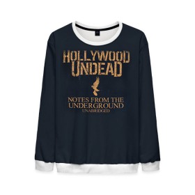 Мужской свитшот 3D с принтом Hollywood Undead в Белгороде, 100% полиэстер с мягким внутренним слоем | круглый вырез горловины, мягкая резинка на манжетах и поясе, свободная посадка по фигуре | hollywood undead | голливудская нежить