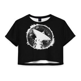 Женская футболка 3D укороченная с принтом ГРОТ в Белгороде, 100% полиэстер | круглая горловина, длина футболки до линии талии, рукава с отворотами | grot55 | rap | грот | рэп | хип хоп