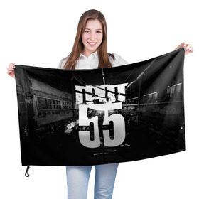 Флаг 3D с принтом ГРОТ в Белгороде, 100% полиэстер | плотность ткани — 95 г/м2, размер — 67 х 109 см. Принт наносится с одной стороны | Тематика изображения на принте: grot55 | rap | грот | рэп | хип хоп