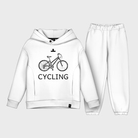 Детский костюм хлопок Oversize с принтом I love cycling в Белгороде,  |  | Тематика изображения на принте: bicycle | bike | bmx | cycling | enjoy | i | like | love | moto | ride | rider | sport | байк | велик | вело | велосипед | велосипедист | ездить | зож | катать | кататься | лето | спорт | спортсмен