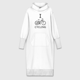 Платье удлиненное хлопок с принтом I love cycling в Белгороде,  |  | bicycle | bike | bmx | cycling | enjoy | i | like | love | moto | ride | rider | sport | байк | велик | вело | велосипед | велосипедист | ездить | зож | катать | кататься | лето | спорт | спортсмен