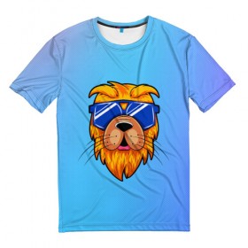 Мужская футболка 3D с принтом Dog hipster в Белгороде, 100% полиэфир | прямой крой, круглый вырез горловины, длина до линии бедер | animal | beast | brand | brute | dog | pet | голова животного | животные | лето | очки | собака | хипстер | шерсть