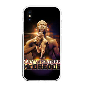 Чехол для iPhone XS Max матовый с принтом Mayweather vs McGregor в Белгороде, Силикон | Область печати: задняя сторона чехла, без боковых панелей | конор макгрегор | флойд мейвезер