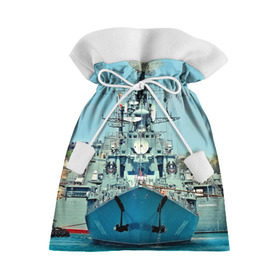 Подарочный 3D мешок с принтом Сторожевой корабль в Белгороде, 100% полиэстер | Размер: 29*39 см | Тематика изображения на принте: 3d | море | севастополь | сторожевой корабль | судно | черноморский флот