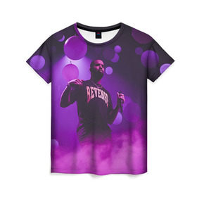 Женская футболка 3D с принтом Drake в Белгороде, 100% полиэфир ( синтетическое хлопкоподобное полотно) | прямой крой, круглый вырез горловины, длина до линии бедер | aubrey drake graham | дрейк | дрэйк