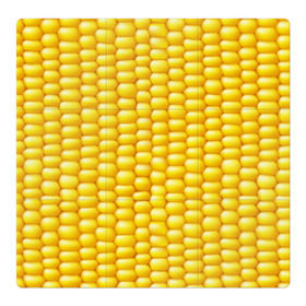 Магнитный плакат 3Х3 с принтом Сладкая вареная кукуруза в Белгороде, Полимерный материал с магнитным слоем | 9 деталей размером 9*9 см | Тематика изображения на принте: еда | кукуруза