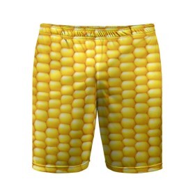 Мужские шорты 3D спортивные с принтом Сладкая вареная кукуруза в Белгороде,  |  | еда | кукуруза