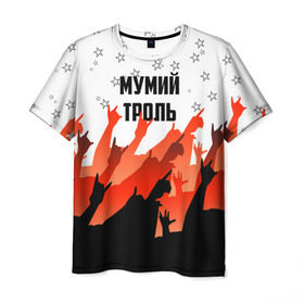 Мужская футболка 3D с принтом Мумий Тролль в Белгороде, 100% полиэфир | прямой крой, круглый вырез горловины, длина до линии бедер | илья лагутенко | мумий тролль | русский рок.