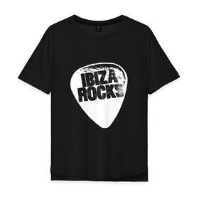 Мужская футболка хлопок Oversize с принтом Ibiza Rocks Black & White в Белгороде, 100% хлопок | свободный крой, круглый ворот, “спинка” длиннее передней части | Тематика изображения на принте: dj | ibiza | pink | rocks | вечеринка | гламур | диджей | дизайн | ибица | клуб | мода | остров | отпуск | пафос | путешествие | рок | стиль