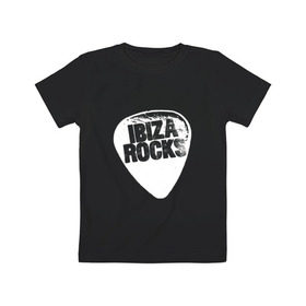 Детская футболка хлопок с принтом Ibiza Rocks Black & White в Белгороде, 100% хлопок | круглый вырез горловины, полуприлегающий силуэт, длина до линии бедер | dj | ibiza | pink | rocks | вечеринка | гламур | диджей | дизайн | ибица | клуб | мода | остров | отпуск | пафос | путешествие | рок | стиль