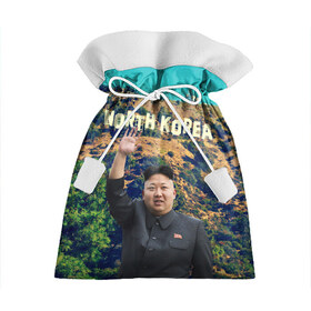 Подарочный 3D мешок с принтом NORTH KOREA в Белгороде, 100% полиэстер | Размер: 29*39 см | Тематика изображения на принте: hollywood | kim jong un | north korea | ким чен ын | северная корея