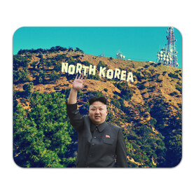 Коврик прямоугольный с принтом NORTH KOREA в Белгороде, натуральный каучук | размер 230 х 185 мм; запечатка лицевой стороны | Тематика изображения на принте: hollywood | kim jong un | north korea | ким чен ын | северная корея
