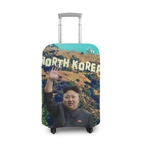 Чехол для чемодана 3D с принтом NORTH KOREA в Белгороде, 86% полиэфир, 14% спандекс | двустороннее нанесение принта, прорези для ручек и колес | hollywood | kim jong un | north korea | ким чен ын | северная корея