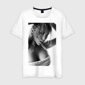 Мужская футболка хлопок с принтом Sexy Lady в Белгороде, 100% хлопок | прямой крой, круглый вырез горловины, длина до линии бедер, слегка спущенное плечо. | 