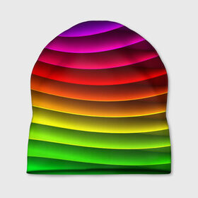 Шапка 3D с принтом Радужные цвета в Белгороде, 100% полиэстер | универсальный размер, печать по всей поверхности изделия | Тематика изображения на принте: радуга | цвет