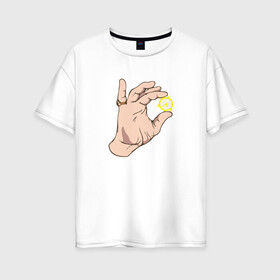 Женская футболка хлопок Oversize с принтом Золотые часы в Белгороде, 100% хлопок | свободный крой, круглый ворот, спущенный рукав, длина до линии бедер
 | криминальное чтиво | тарантино