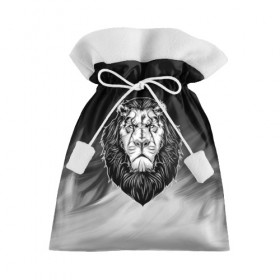 Подарочный 3D мешок с принтом Лев в Белгороде, 100% полиэстер | Размер: 29*39 см | 3d | арт | голова животного | король | лев | природа | сила | царь