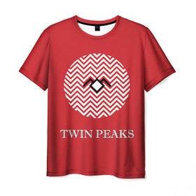 Мужская футболка 3D с принтом Twin Peaks в Белгороде, 100% полиэфир | прямой крой, круглый вырез горловины, длина до линии бедер | Тематика изображения на принте: 3d | арт | надпись | сериал | твин пикс | фильмы