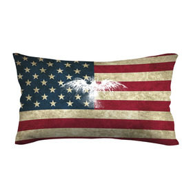 Подушка 3D антистресс с принтом Флаг США с белым орлом в Белгороде, наволочка — 100% полиэстер, наполнитель — вспененный полистирол | состоит из подушки и наволочки на молнии | Тематика изображения на принте: usa | америка | американец | америки | звездно полосатый | необычный | нью йорк | орел | соединенные | сша | флаг | штаты | янки