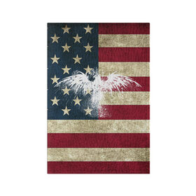 Обложка для паспорта матовая кожа с принтом Флаг США с белым орлом в Белгороде, натуральная матовая кожа | размер 19,3 х 13,7 см; прозрачные пластиковые крепления | usa | америка | американец | америки | звездно полосатый | необычный | нью йорк | орел | соединенные | сша | флаг | штаты | янки