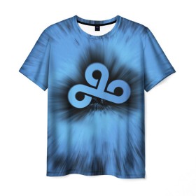 Мужская футболка 3D с принтом Team Cloud9 в Белгороде, 100% полиэфир | прямой крой, круглый вырез горловины, длина до линии бедер | cloud9 | csgo | dota. cs | dota2 | team cloud9 | дота | киберспорт | клауд9 | кс | ксго | облака