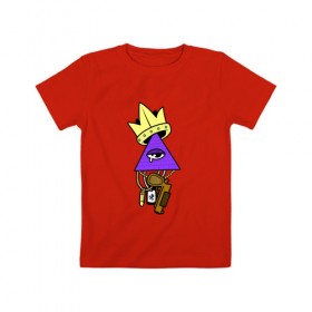 Детская футболка хлопок с принтом SWAG Pyramid в Белгороде, 100% хлопок | круглый вырез горловины, полуприлегающий силуэт, длина до линии бедер | bullet | chain | gun | krown | pyramid | swag | дизайн | илюминат | масоны | мода | пирамида | пистолет | сваг | свэг