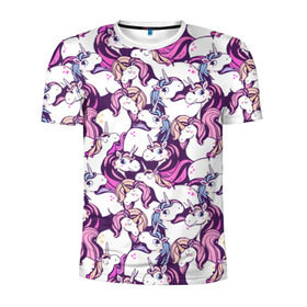 Мужская футболка 3D спортивная с принтом unicorn в Белгороде, 100% полиэстер с улучшенными характеристиками | приталенный силуэт, круглая горловина, широкие плечи, сужается к линии бедра | horse | mlp | pony | unicorn | единорог | лошадь | пони