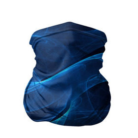 Бандана-труба 3D с принтом Дым в Белгороде, 100% полиэстер, ткань с особыми свойствами — Activecool | плотность 150‒180 г/м2; хорошо тянется, но сохраняет форму | Тематика изображения на принте: волна | лазер | луч | пламя | синий