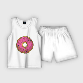 Детская пижама с шортами хлопок с принтом Пончик в Белгороде,  |  | bart | homer | simpsons | барт | гомер | еда | мульт | мультфильм | пончик | симпсоны | спрингфилд