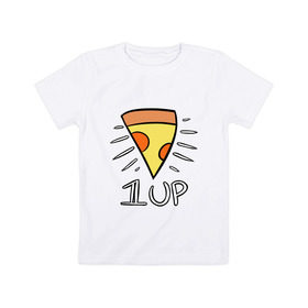 Детская футболка хлопок с принтом Pizza Life в Белгороде, 100% хлопок | круглый вырез горловины, полуприлегающий силуэт, длина до линии бедер | dendy | food | game | italy | life | mario | pizza | еда | жизнь | игра | италия | пицца | пища | повар | приставка