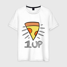 Мужская футболка хлопок с принтом Pizza Life в Белгороде, 100% хлопок | прямой крой, круглый вырез горловины, длина до линии бедер, слегка спущенное плечо. | dendy | food | game | italy | life | mario | pizza | еда | жизнь | игра | италия | пицца | пища | повар | приставка