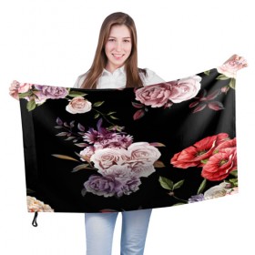 Флаг 3D с принтом Flower Fashion в Белгороде, 100% полиэстер | плотность ткани — 95 г/м2, размер — 67 х 109 см. Принт наносится с одной стороны | 3d | birds | fashion flower | flower | pattern | другие | красивые цветы | красные | прикольные | природа | птицы | розы | текстуры | цветочки | цветы