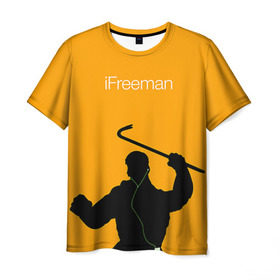 Мужская футболка 3D с принтом iFreeman в Белгороде, 100% полиэфир | прямой крой, круглый вырез горловины, длина до линии бедер | freeman | gordon | half | halflife | hl | life | гордон | лайф | фримен | халва | халф | халфлайф | халява